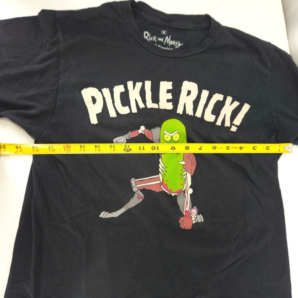 Rick and Morty Pickle Rick Black Graphic T-Shirt Adult Swim Ripple Junction M - Picture 4 of 5